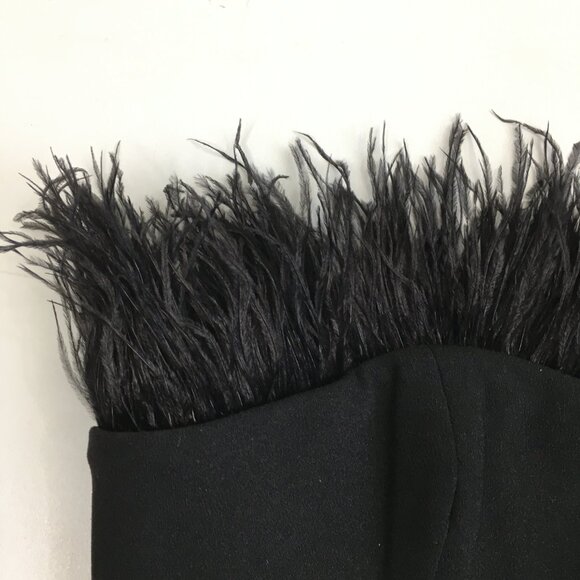 HOUSE OF CB Black Feather Inserts Sleeveless Dress - Picture 6 of 10